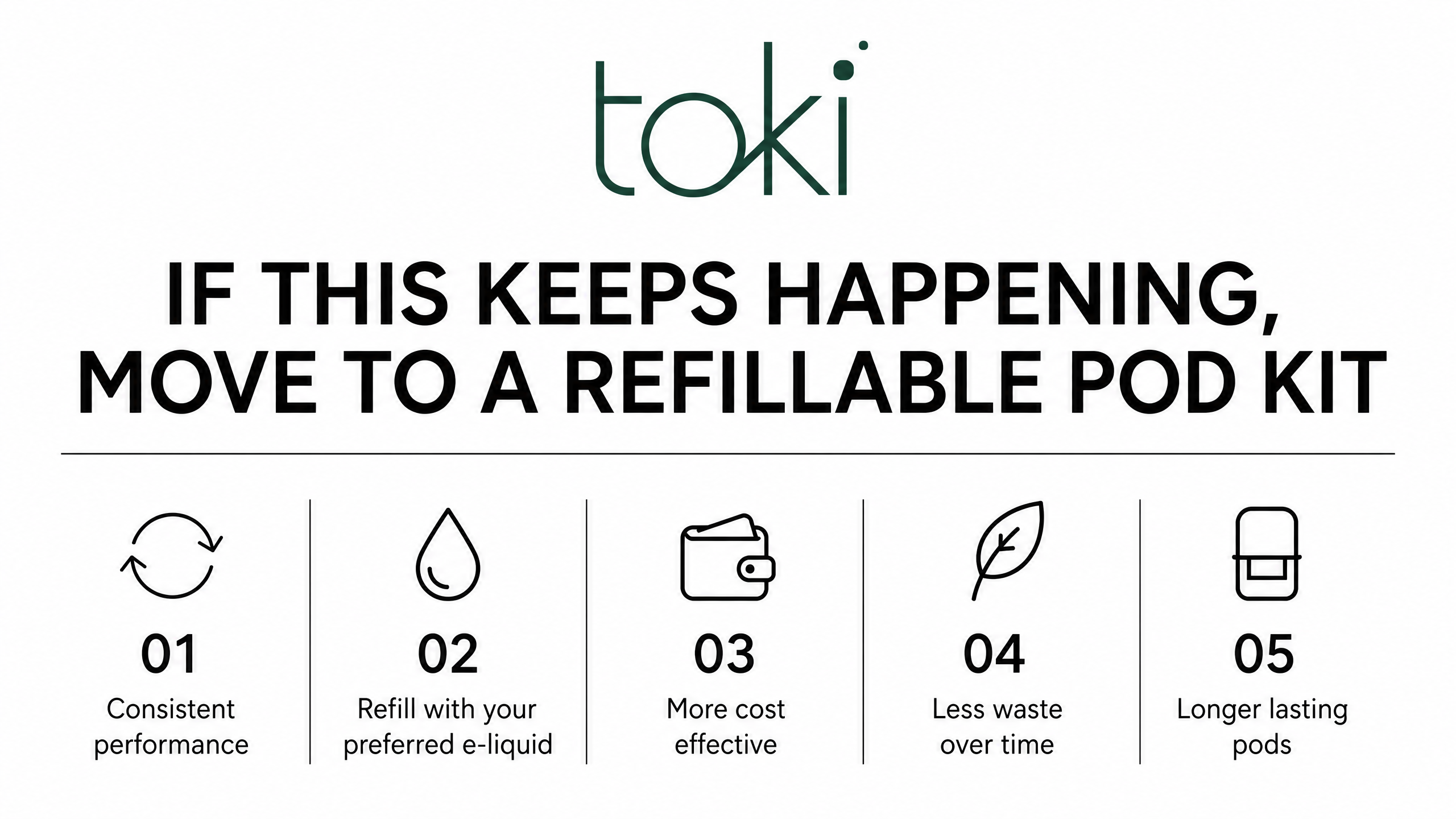 If this keeps happening, move to a refillable pod kit