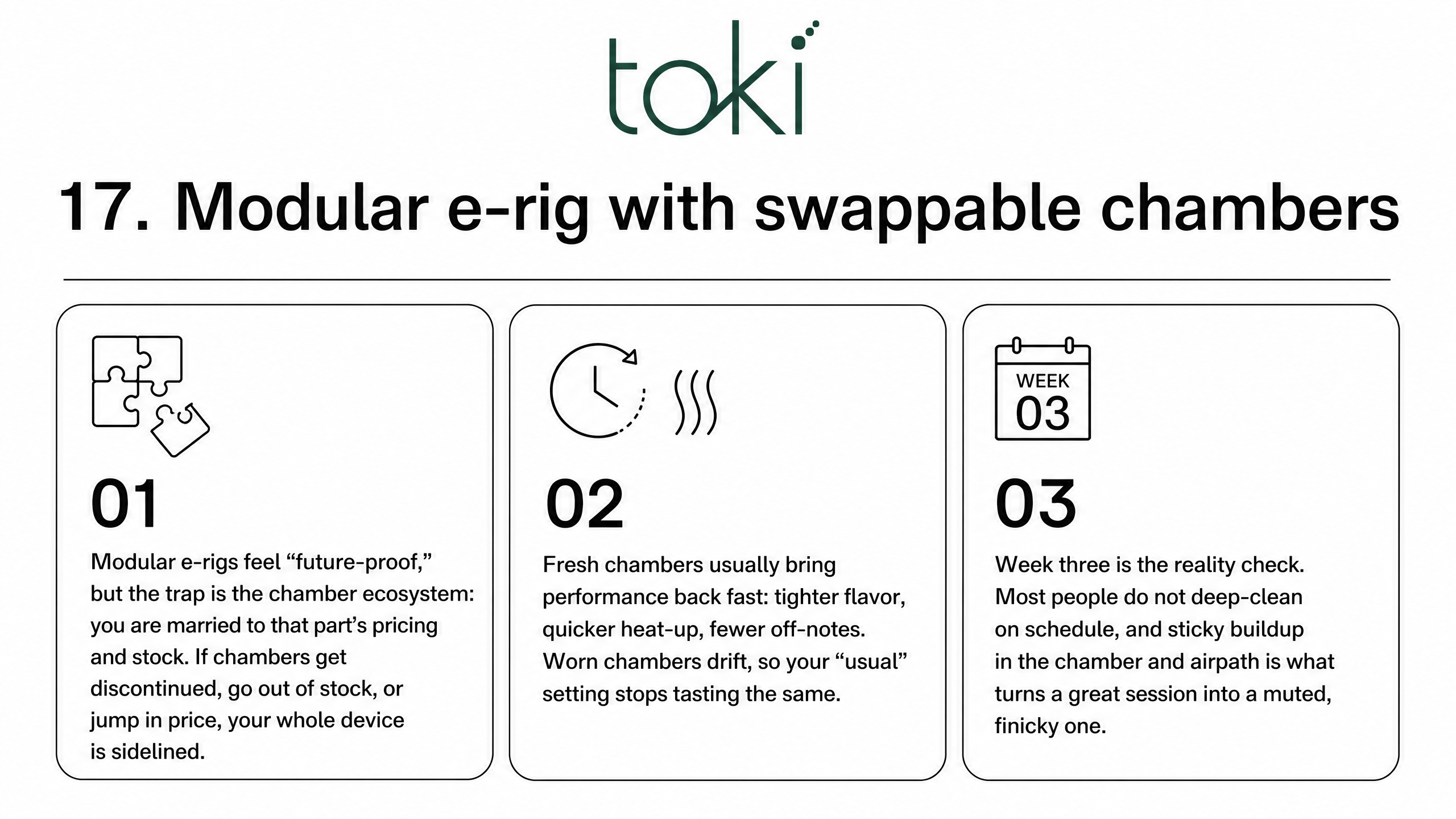 17. Modular e-rig with swappable chambers