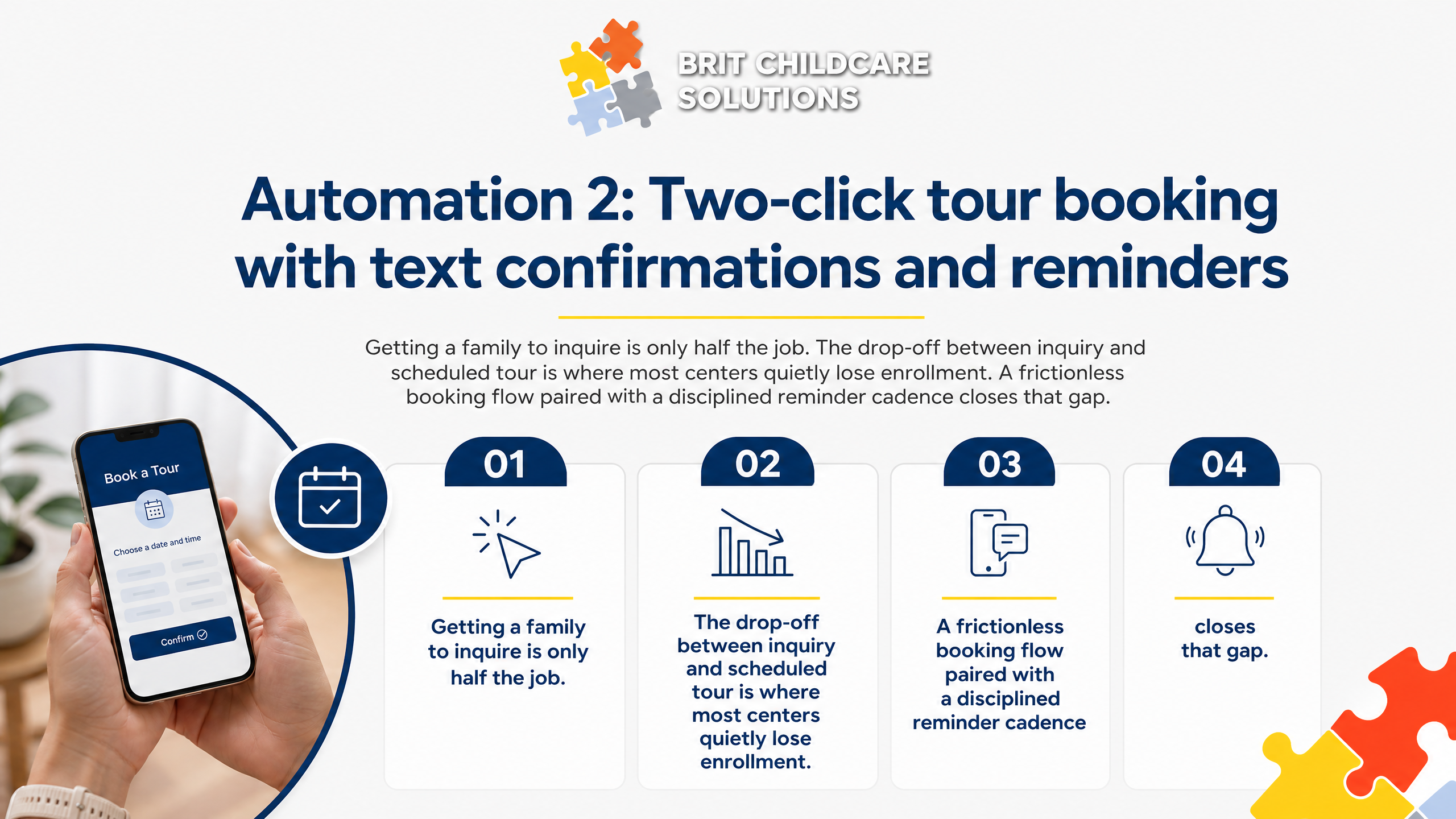 Automation 2: Two-click tour booking with text confirmations and reminders