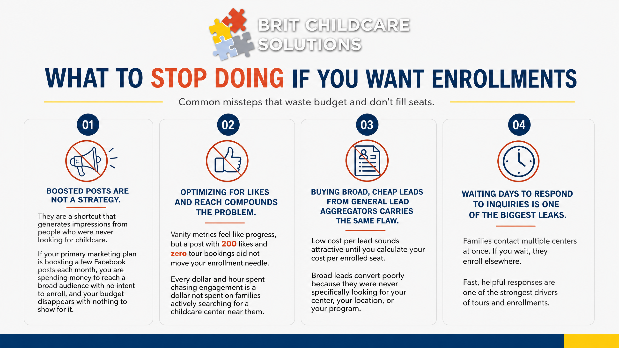 What to stop doing if you want enrollments