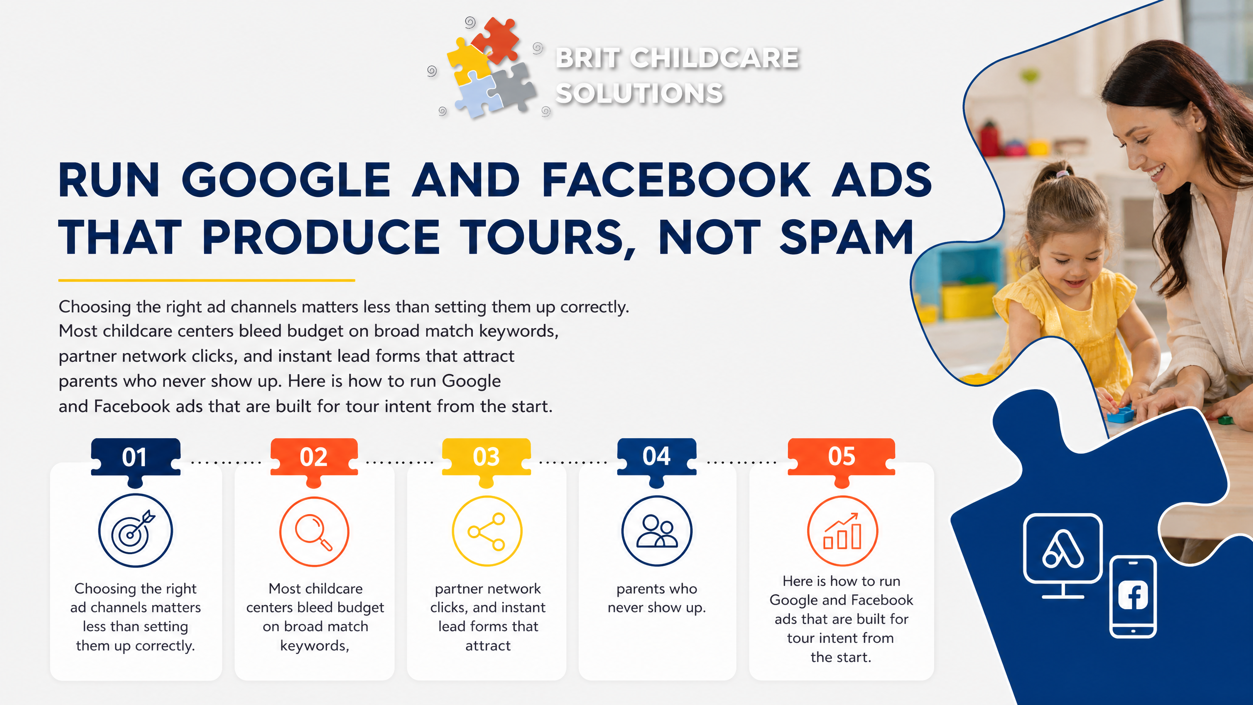 Run Google and Facebook ads that produce tours, not spam
