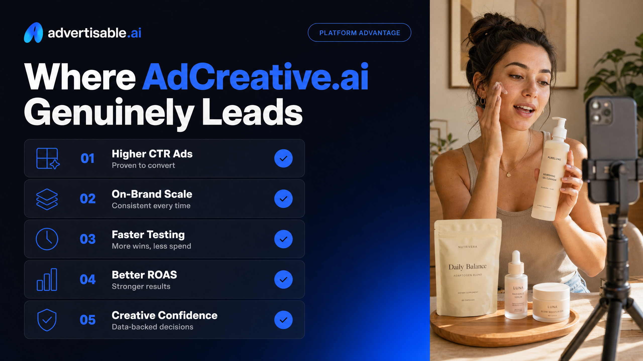 Where AdCreative.ai Genuinely Leads
