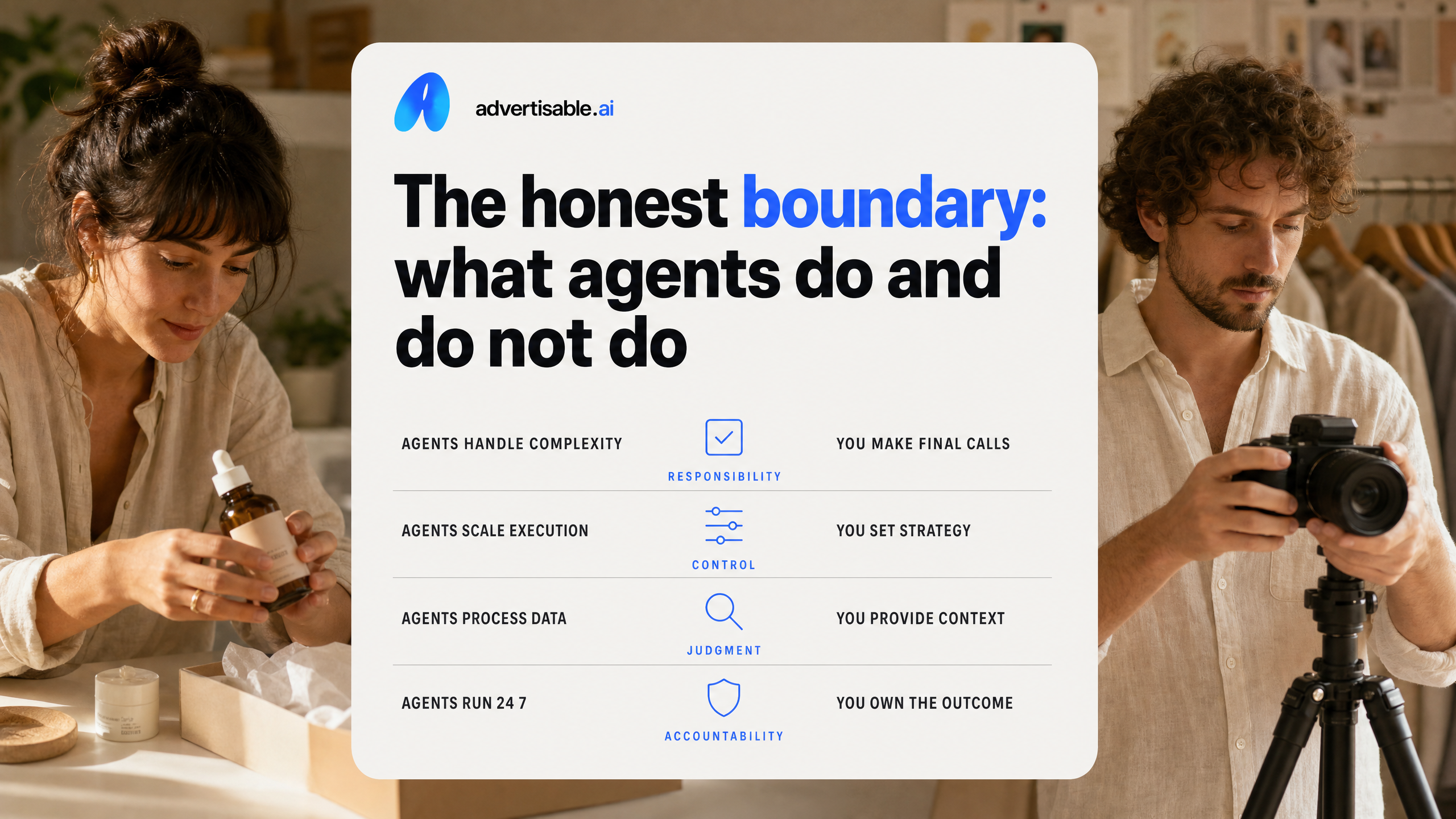 The honest boundary: what agents do and do not do