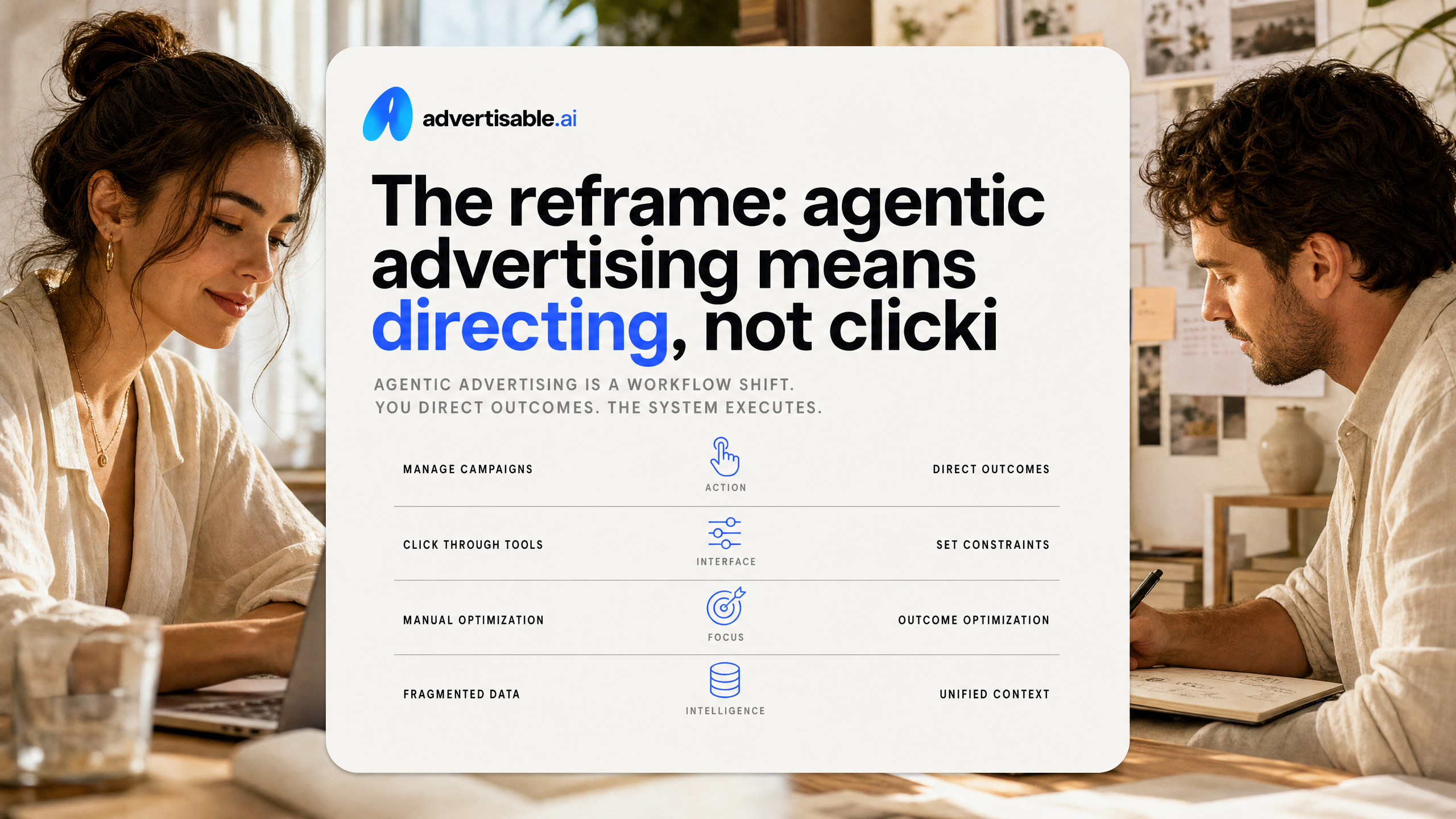 The reframe: agentic advertising means directing, not clicking