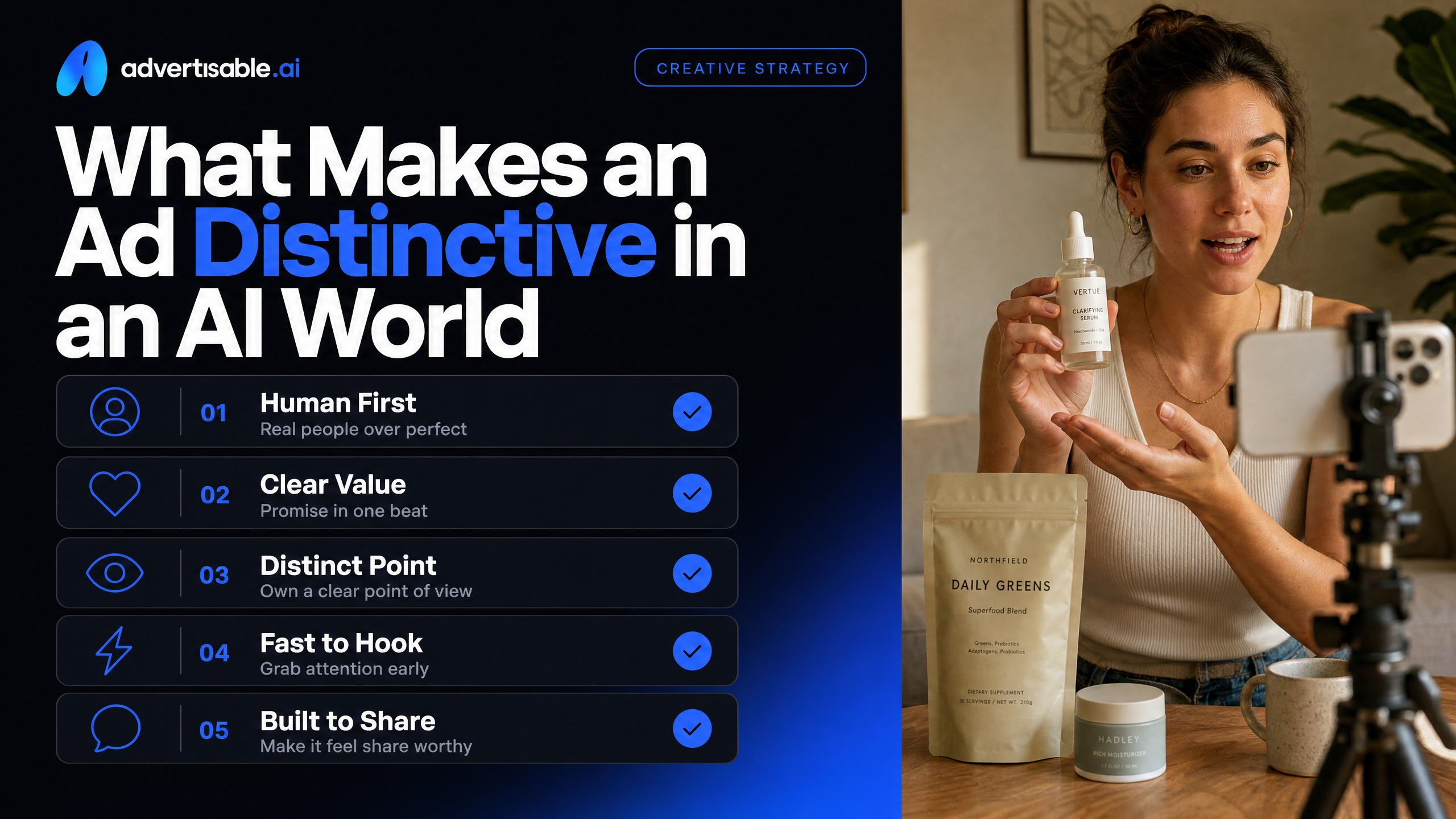 What Makes an Ad Distinctive in an AI World