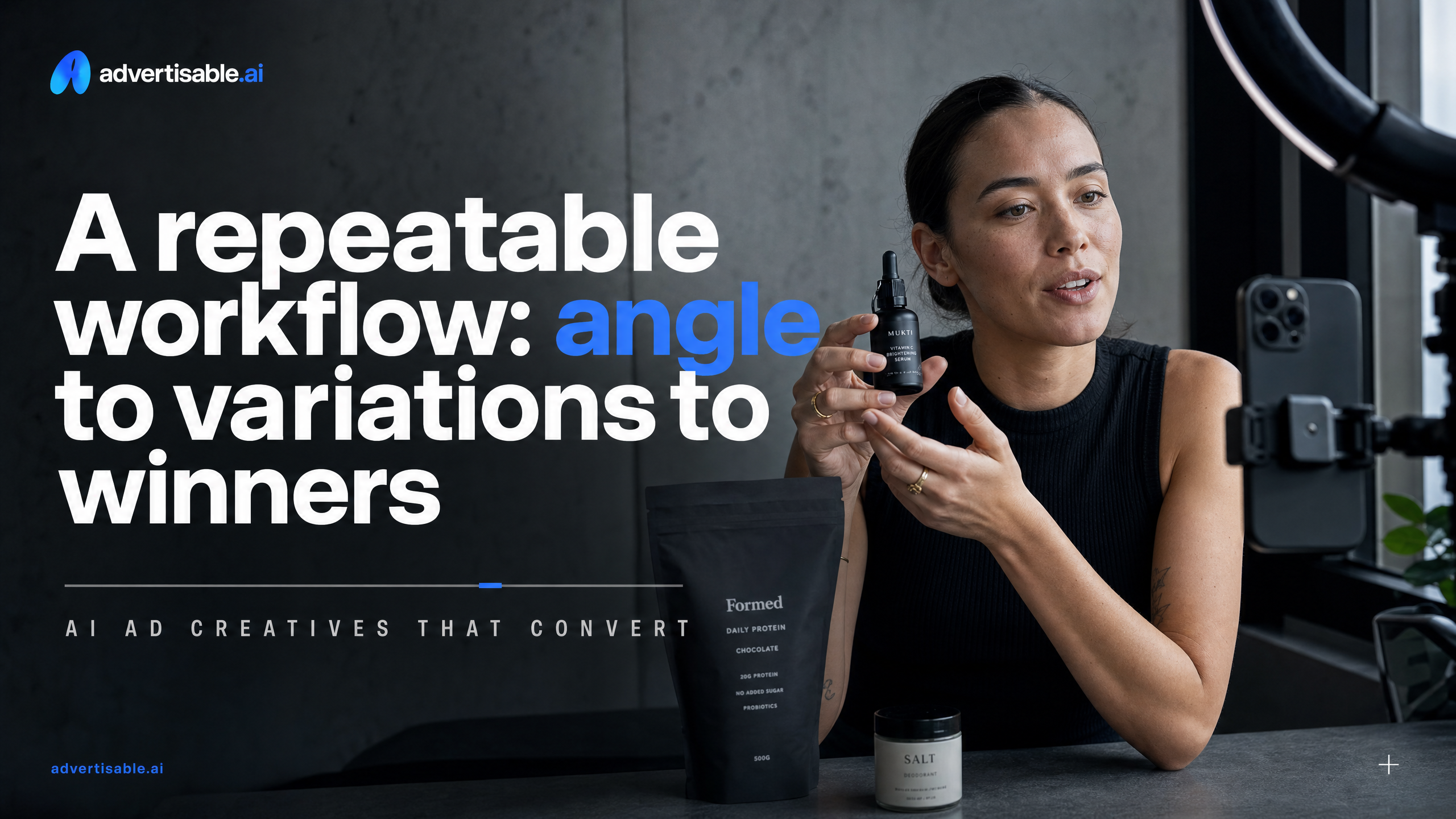 A repeatable workflow: angle to variations to winners