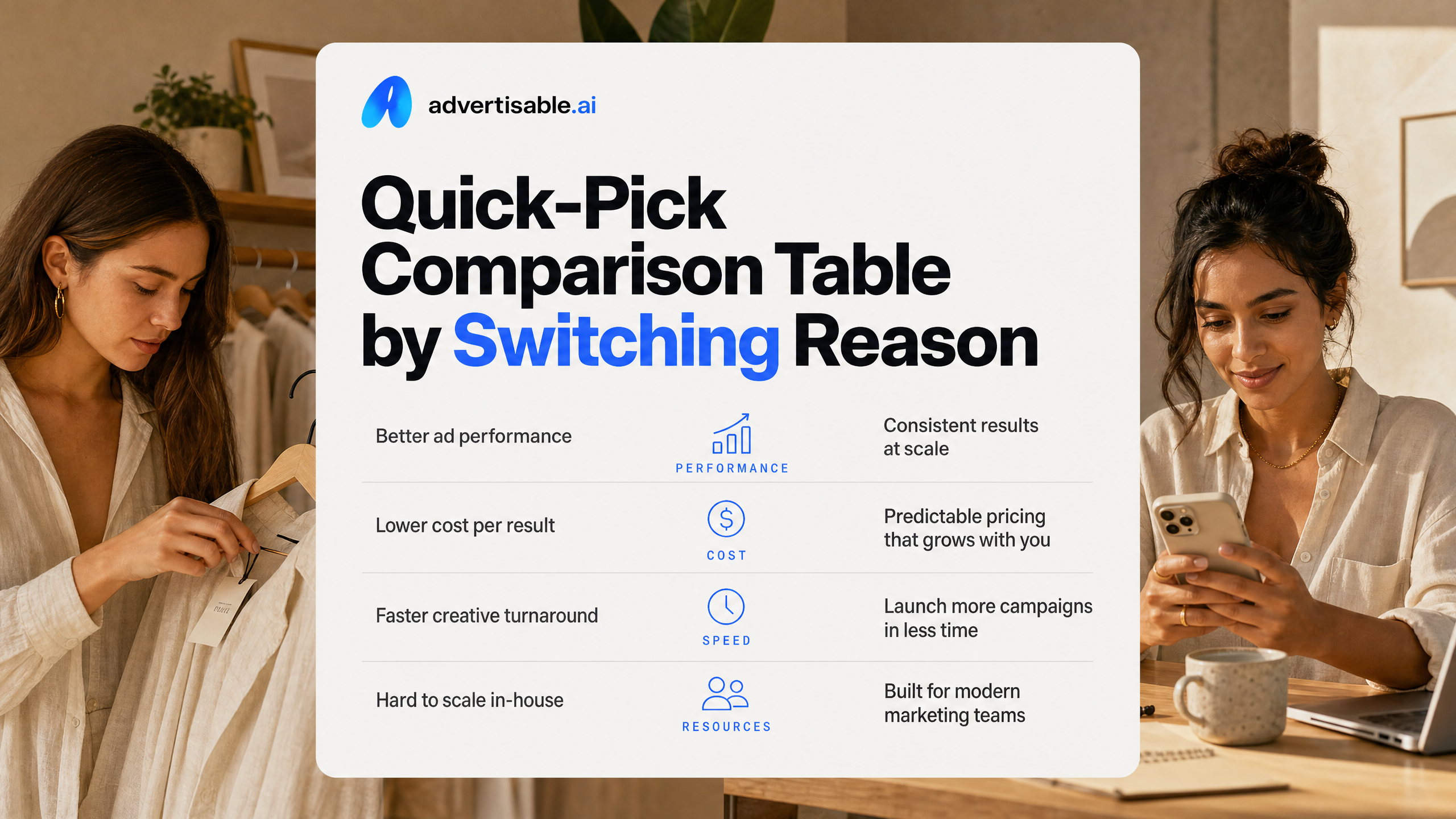 Quick-Pick Comparison Table by Switching Reason