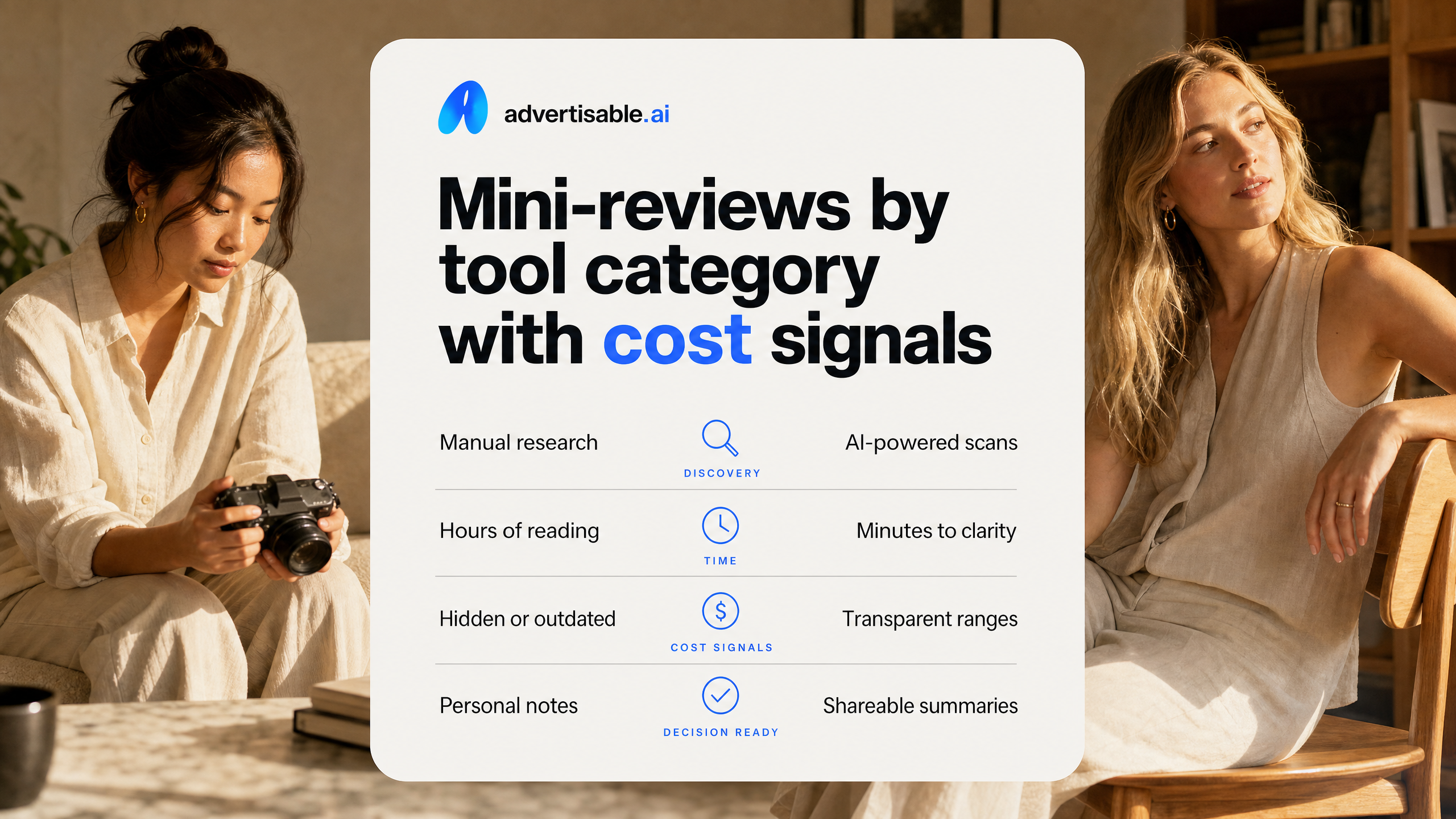 Mini-reviews by tool category with cost signals