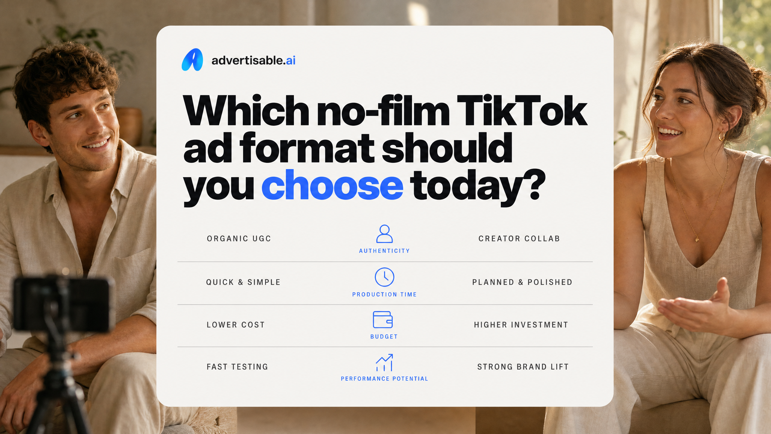 Which no-film TikTok ad format should you choose today?