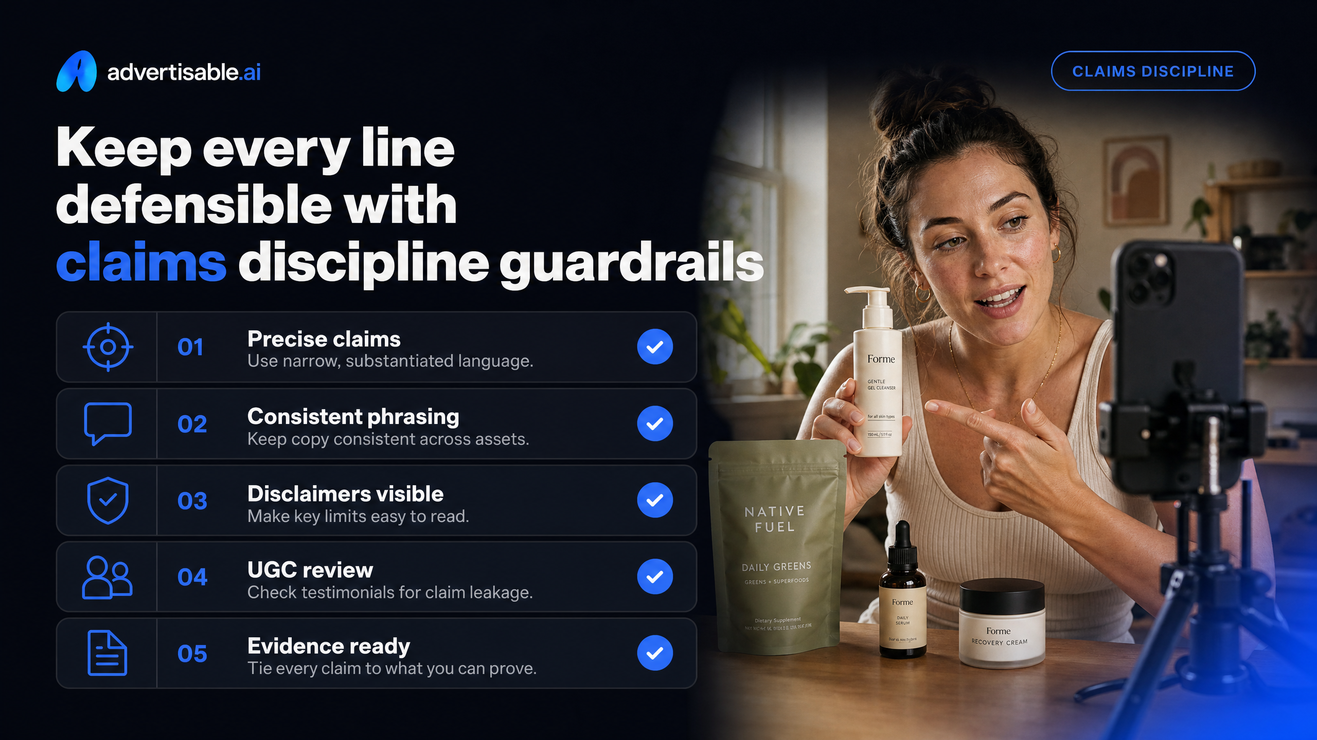 Keep every line defensible with claims discipline guardrails