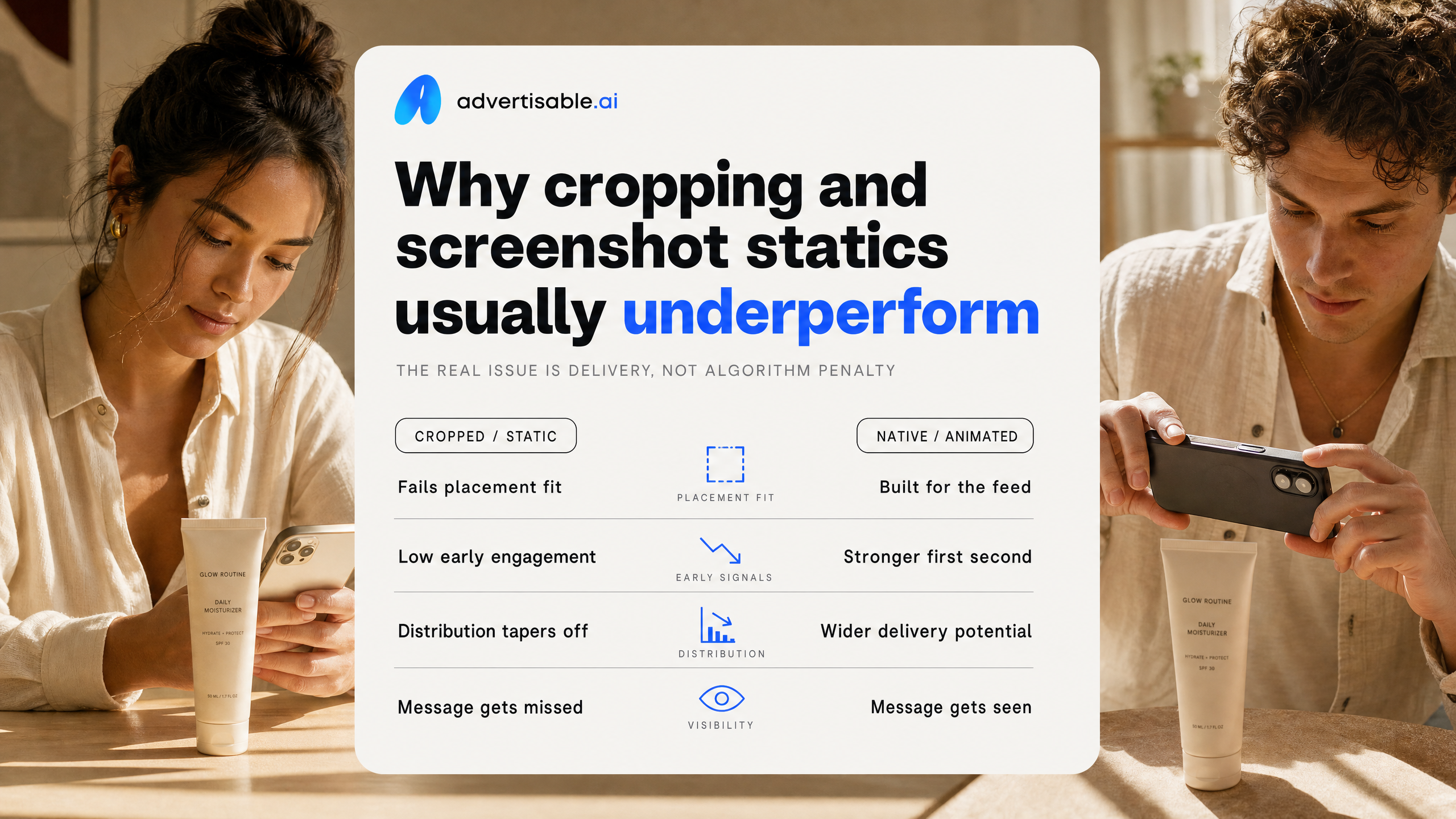 Why cropping and screenshot statics usually underperform