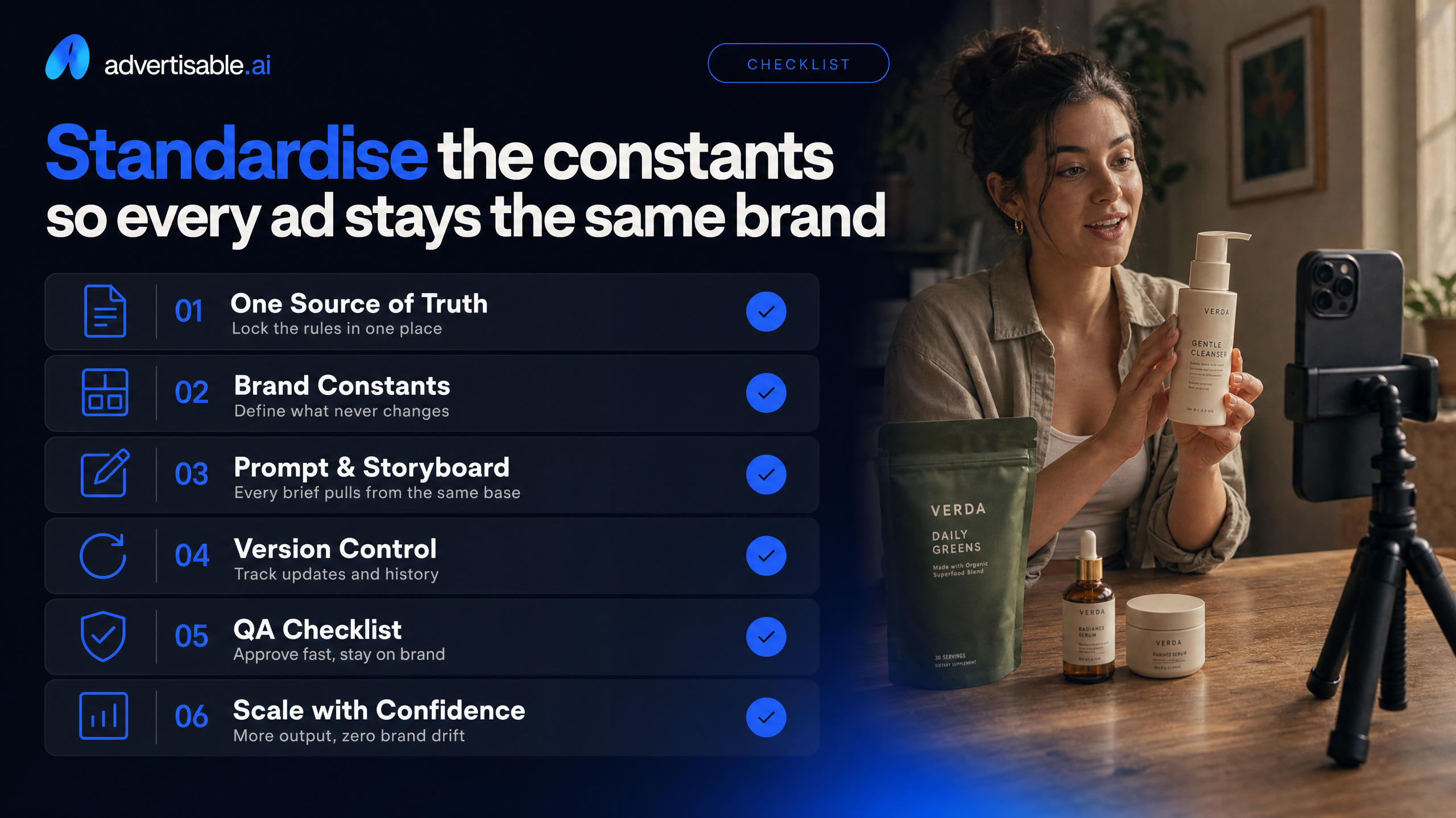 Standardise the constants so every ad stays the same brand