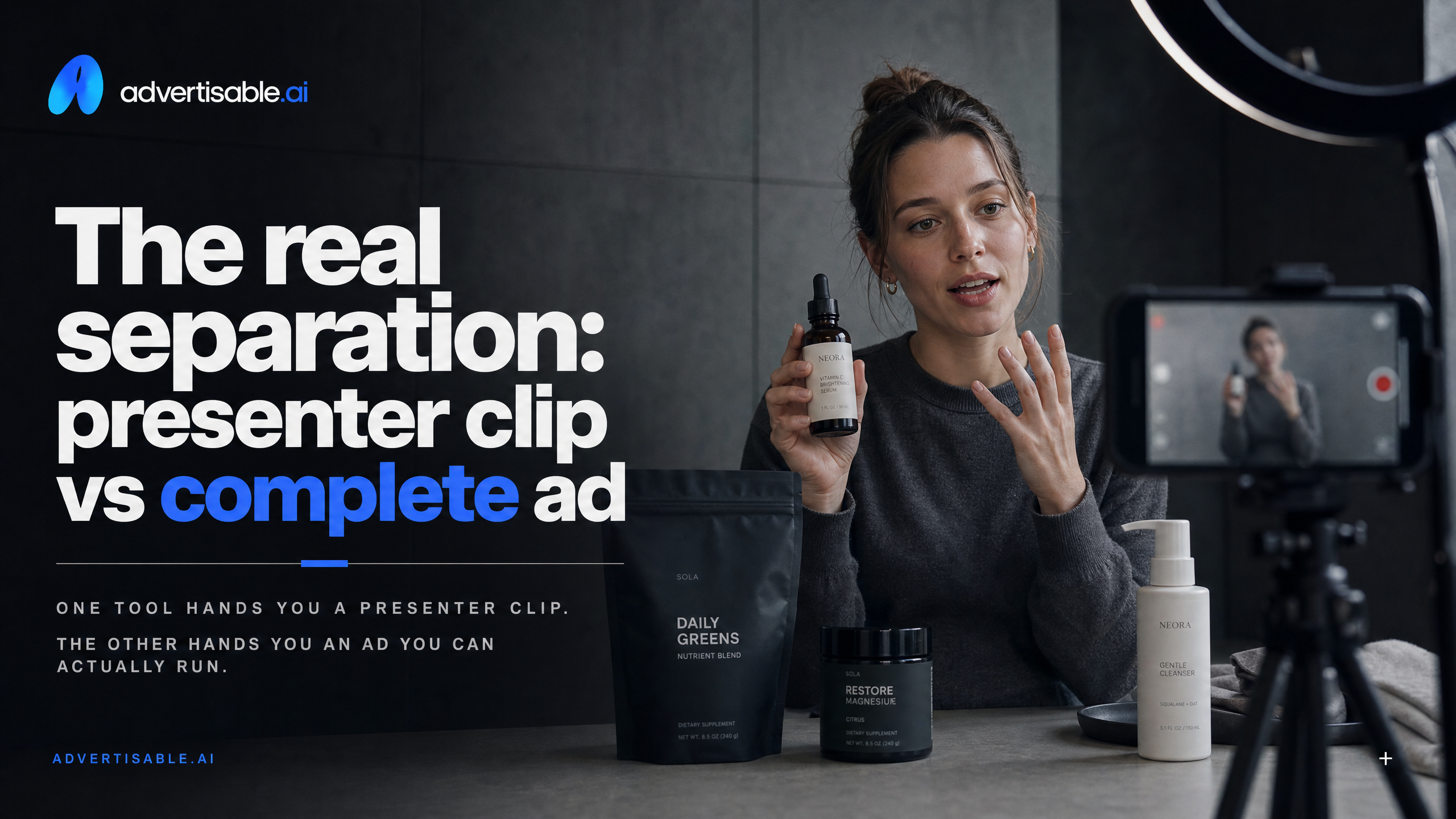 The real separation: presenter clip vs complete ad